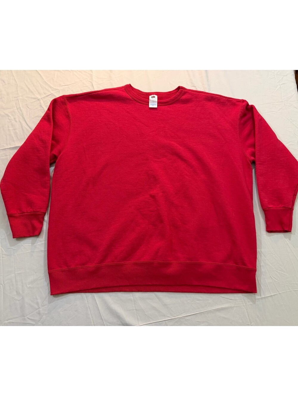 Fruit of the Loom Easy to Wear Red Blank Crewneck Sweatshirt 2XL